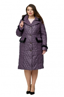 Шерстяное женское пальто из текстиля с капюшоном, отделка норка