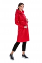 Женское пальто из текстиля с капюшоном 8011622