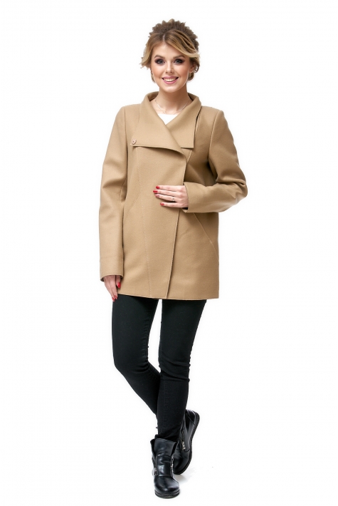 Женское пальто из текстиля с воротником 8011981