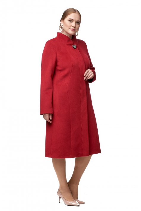 Женское пальто из текстиля с воротником 8012669