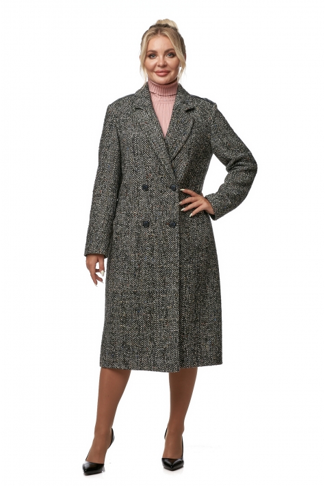 Женское пальто из текстиля с воротником 8012851